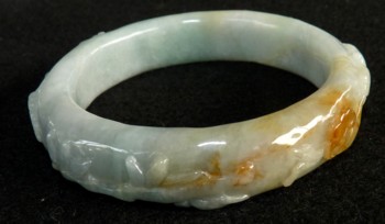 carved jadeite jade bangle